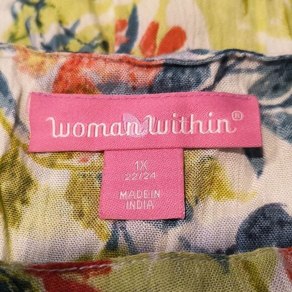 Woman Within 1X 22/24 Floral Maxi Dress - Picture 6 of 7